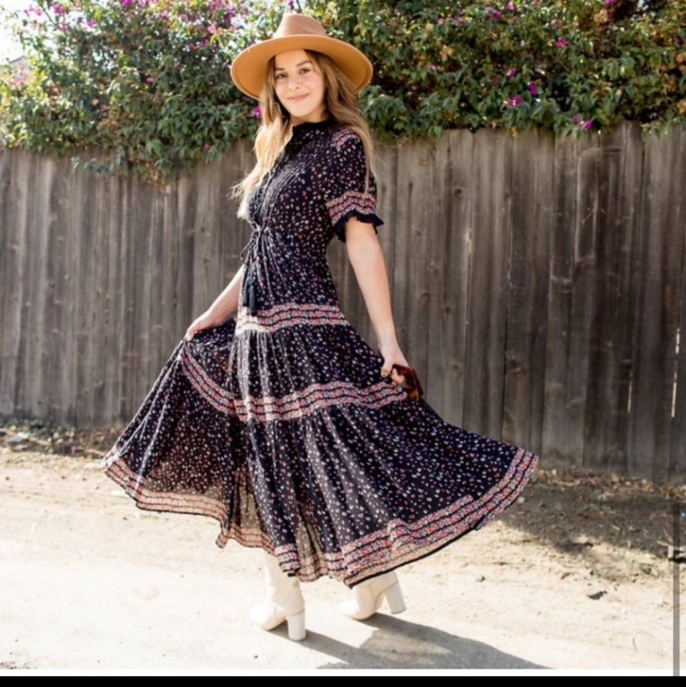 Free people rare feelings maxi dress